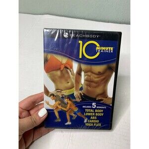 10 Minute Trainer DVD Beachbody 5 Workouts Abs Cardio Yoga Flex Total Body